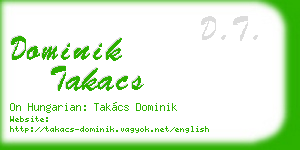 dominik takacs business card