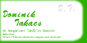 dominik takacs business card